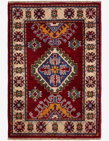 2' x 2' 11 Hand Knotted Kazak Rug
