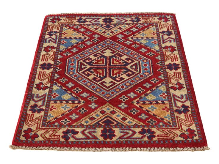Detail image of 2' x 2' 10 Hand Knotted Kazak Rug