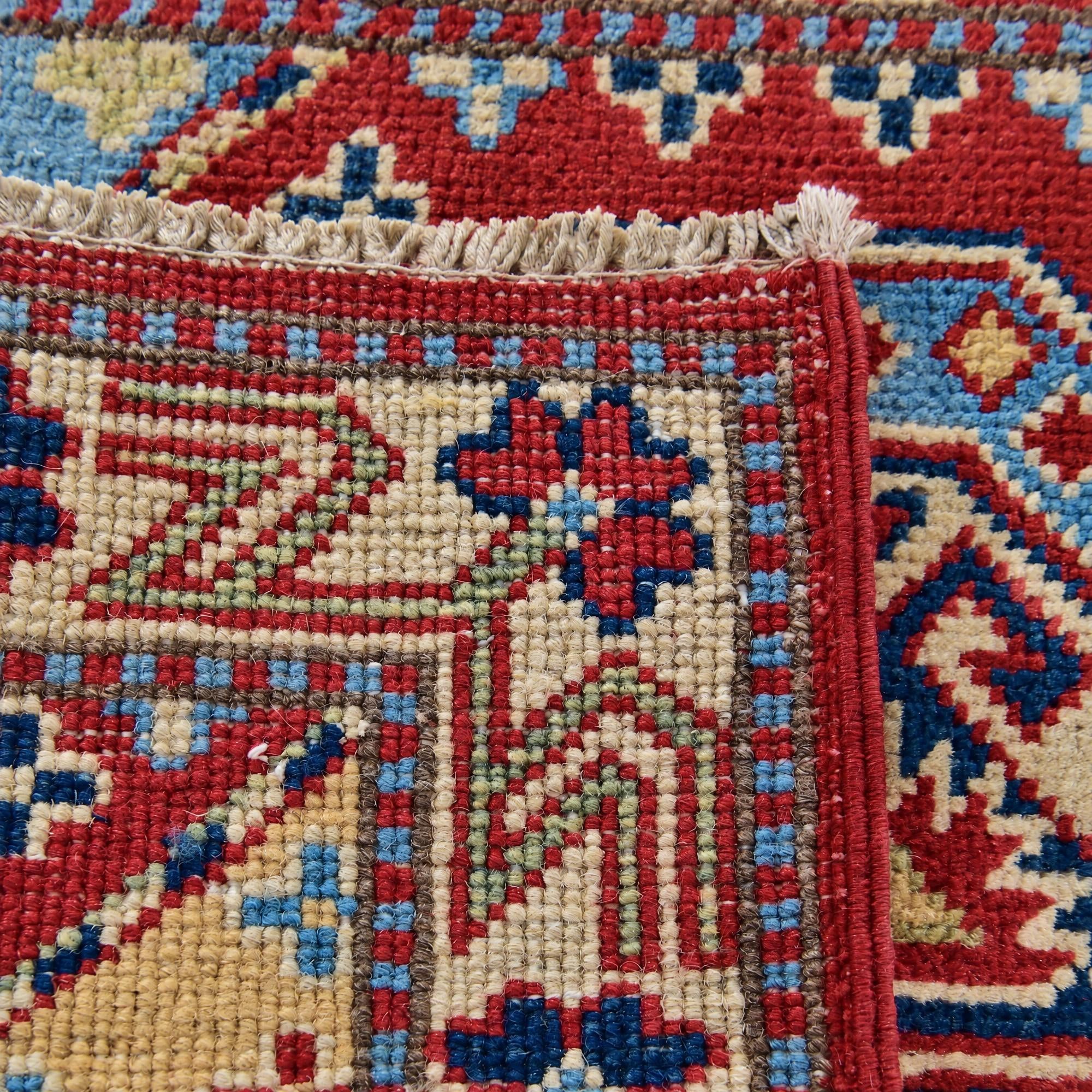 60cm x 85cm Hand Knotted Kazak Rug