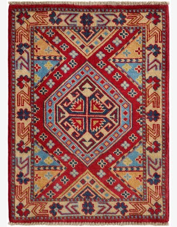 2' x 2' 10 Hand Knotted Kazak Rug