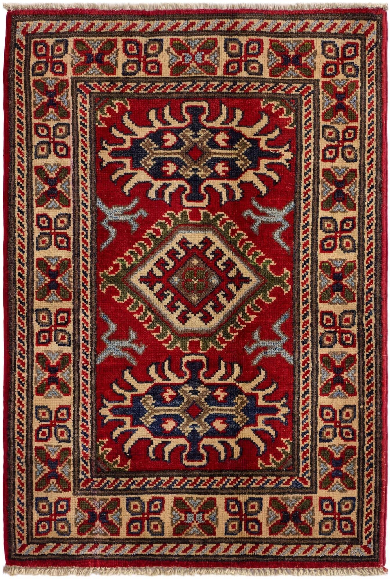2' x 3' Hand Knotted Kazak Rug