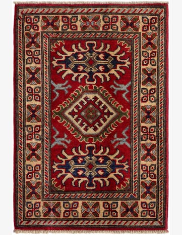 2' x 3' Hand Knotted Kazak Rug