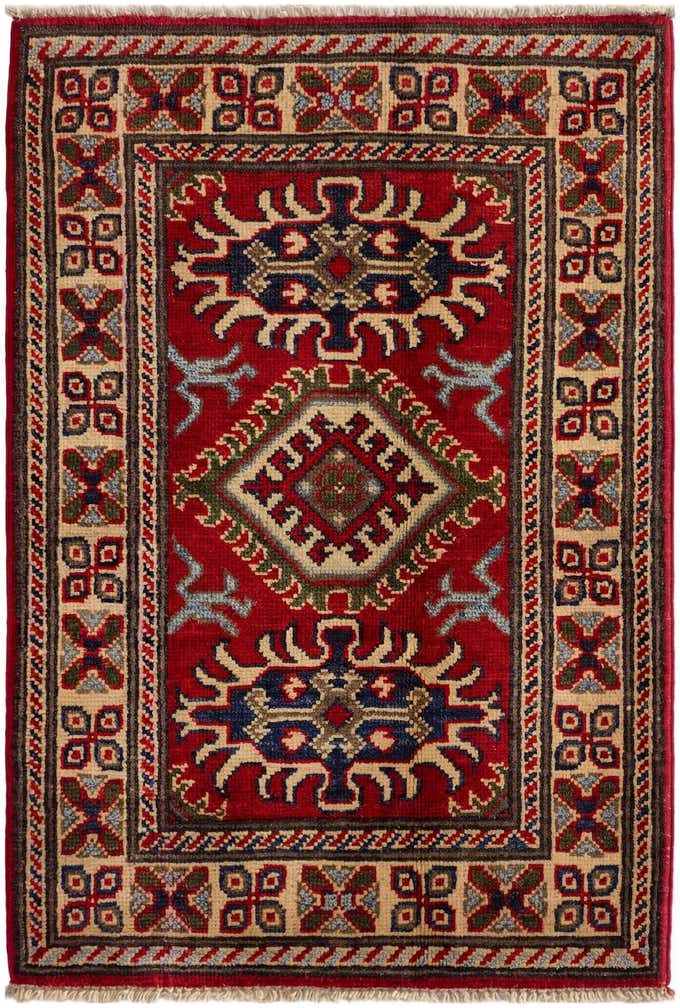 2' x 3' Hand Knotted Kazak Rug