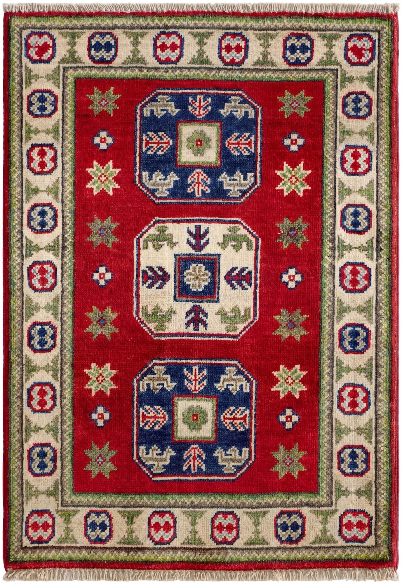 2' 1 x 2' 11 Hand Knotted Kazak Rug