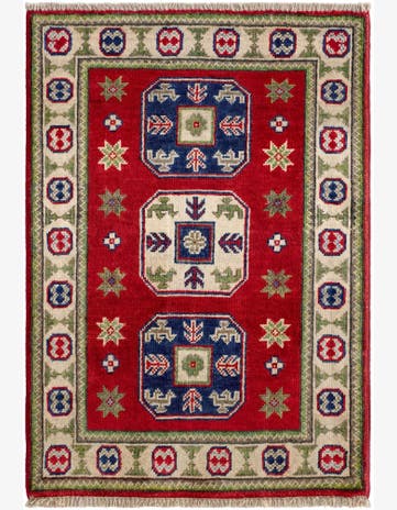 2' 1 x 2' 11 Hand Knotted Kazak Rug