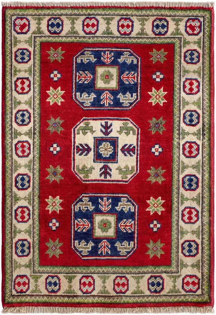 2' 1 x 2' 11 Hand Knotted Kazak Rug
