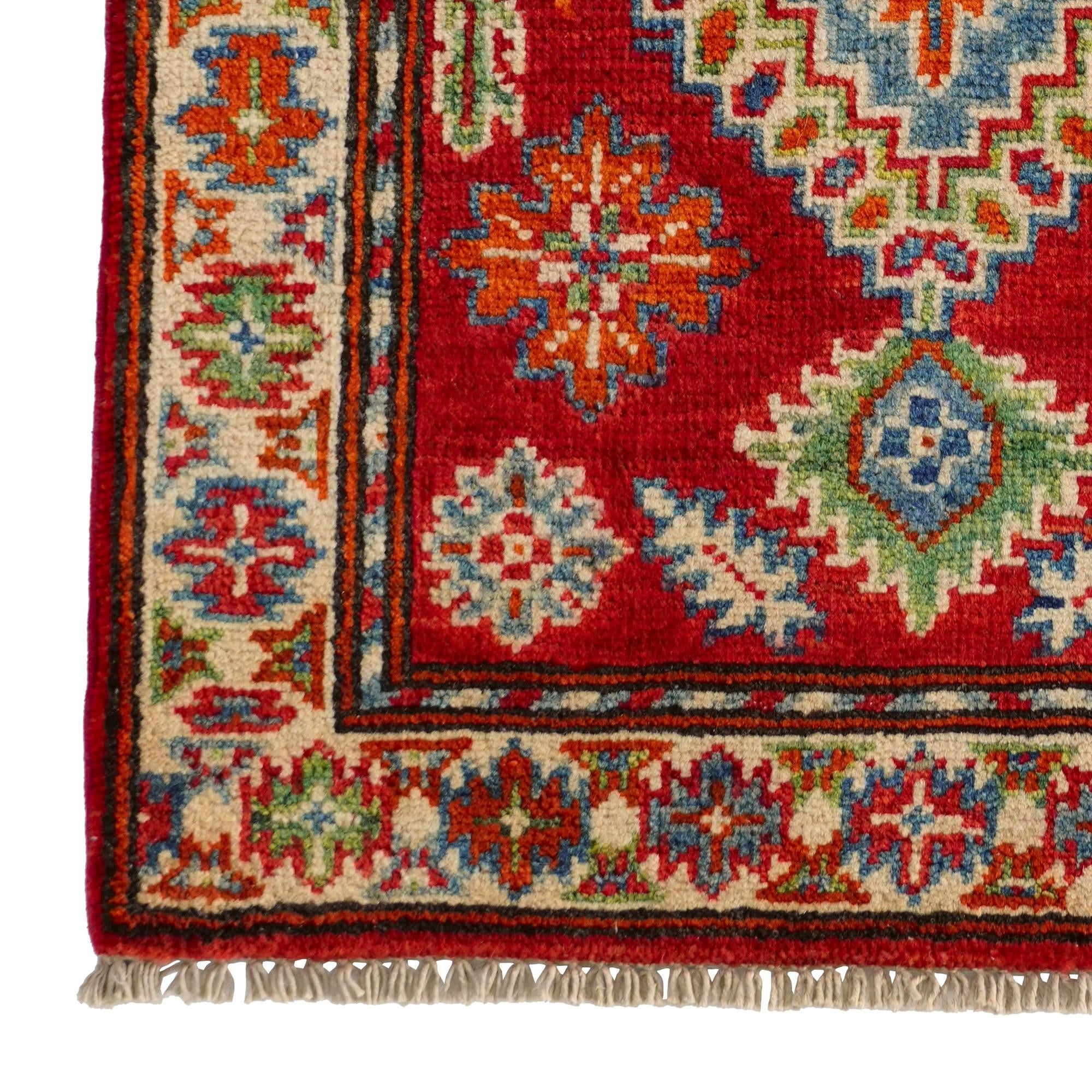 2' x 3' 1 Hand Knotted Kazak Rug