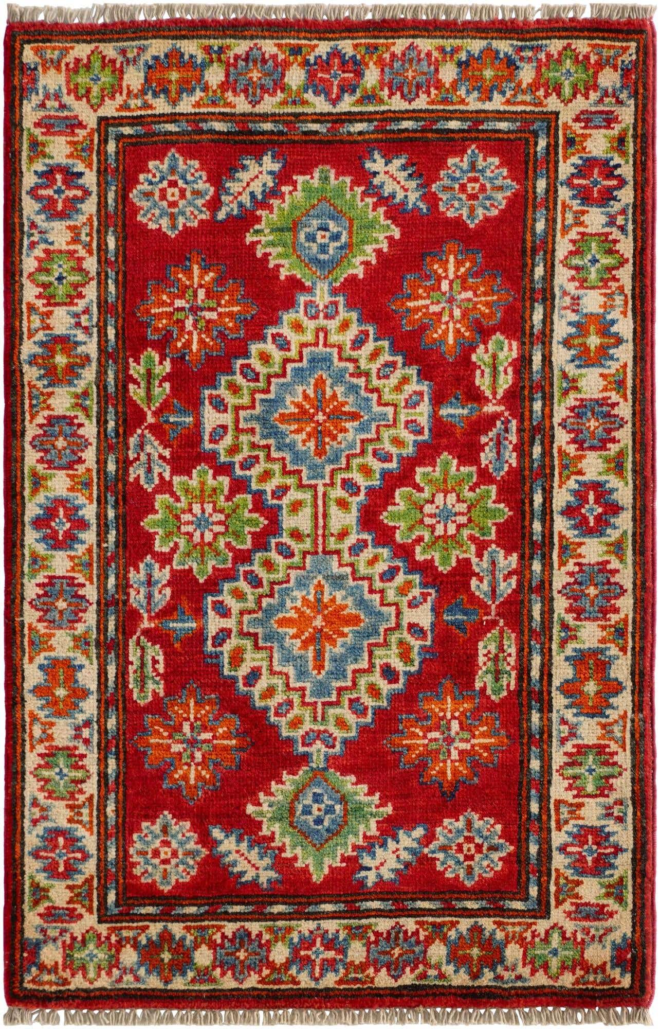 2' x 3' 1 Hand Knotted Kazak Rug