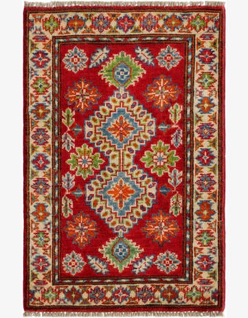 2' x 3' 1 Hand Knotted Kazak Rug