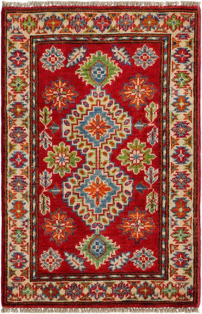 2' x 3' 1 Hand Knotted Kazak Rug