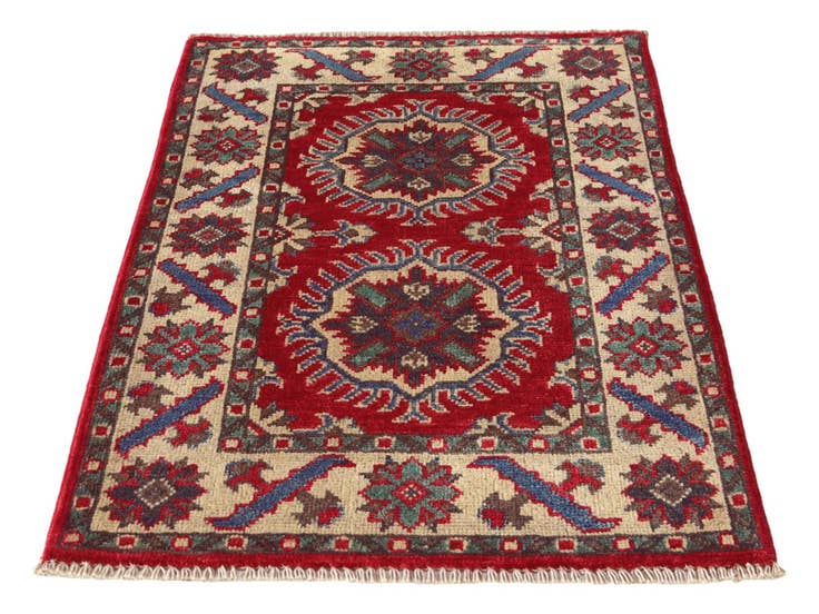 Detail image of 2' x 2' 10 Hand Knotted Kazak Rug