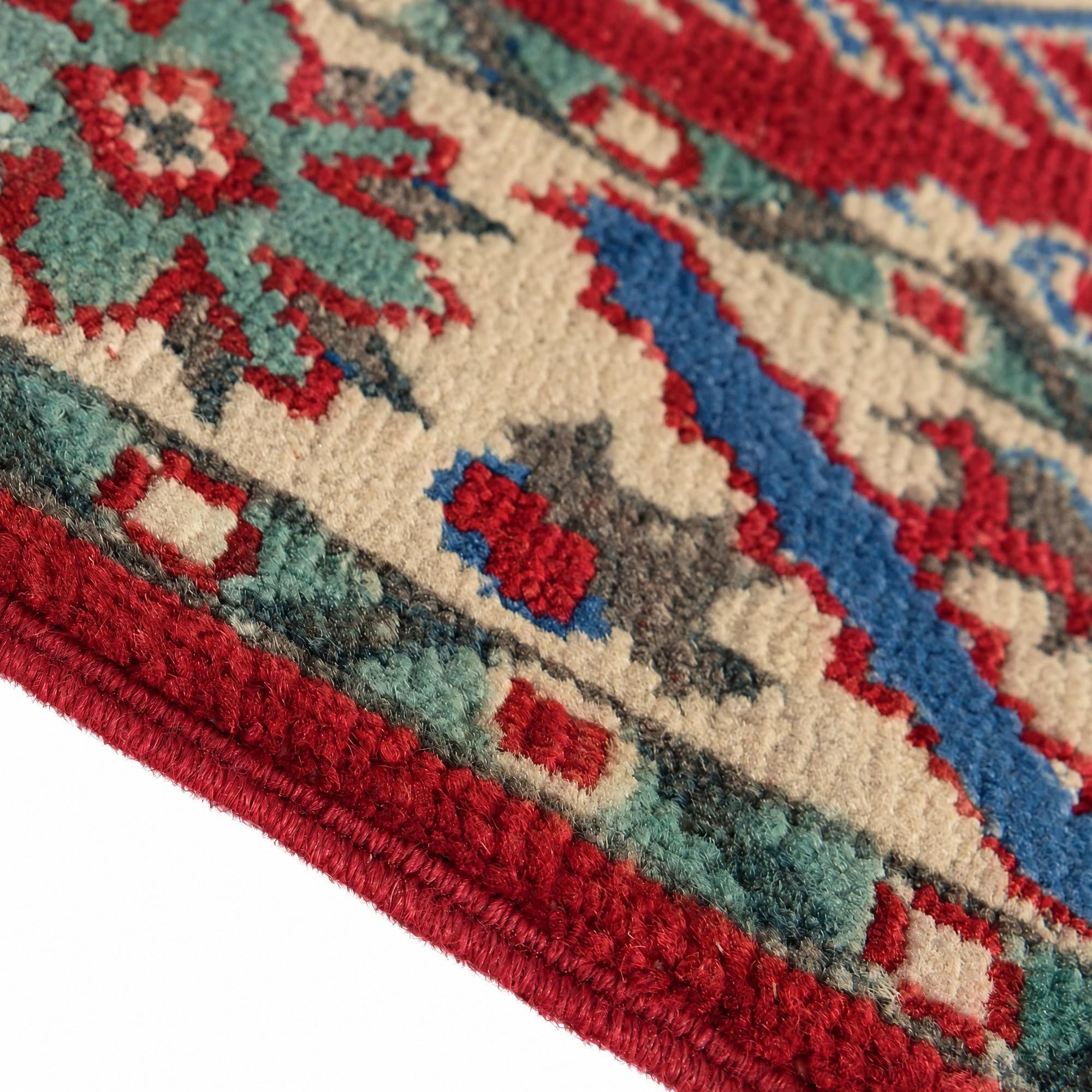 Detail image 8 of 12: 2' x 2' 10 Hand Knotted Kazak Rug