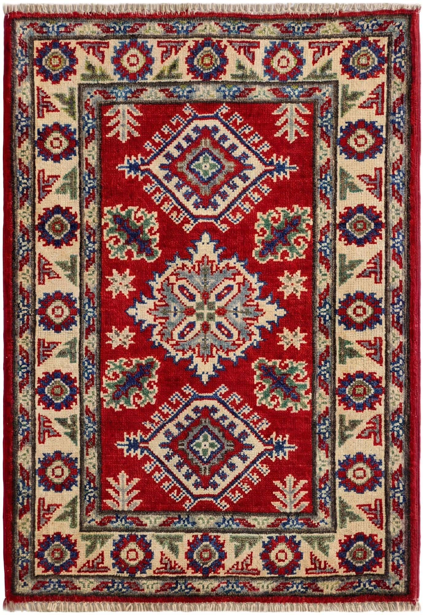 2' 1 x 3' Hand Knotted Kazak Rug
