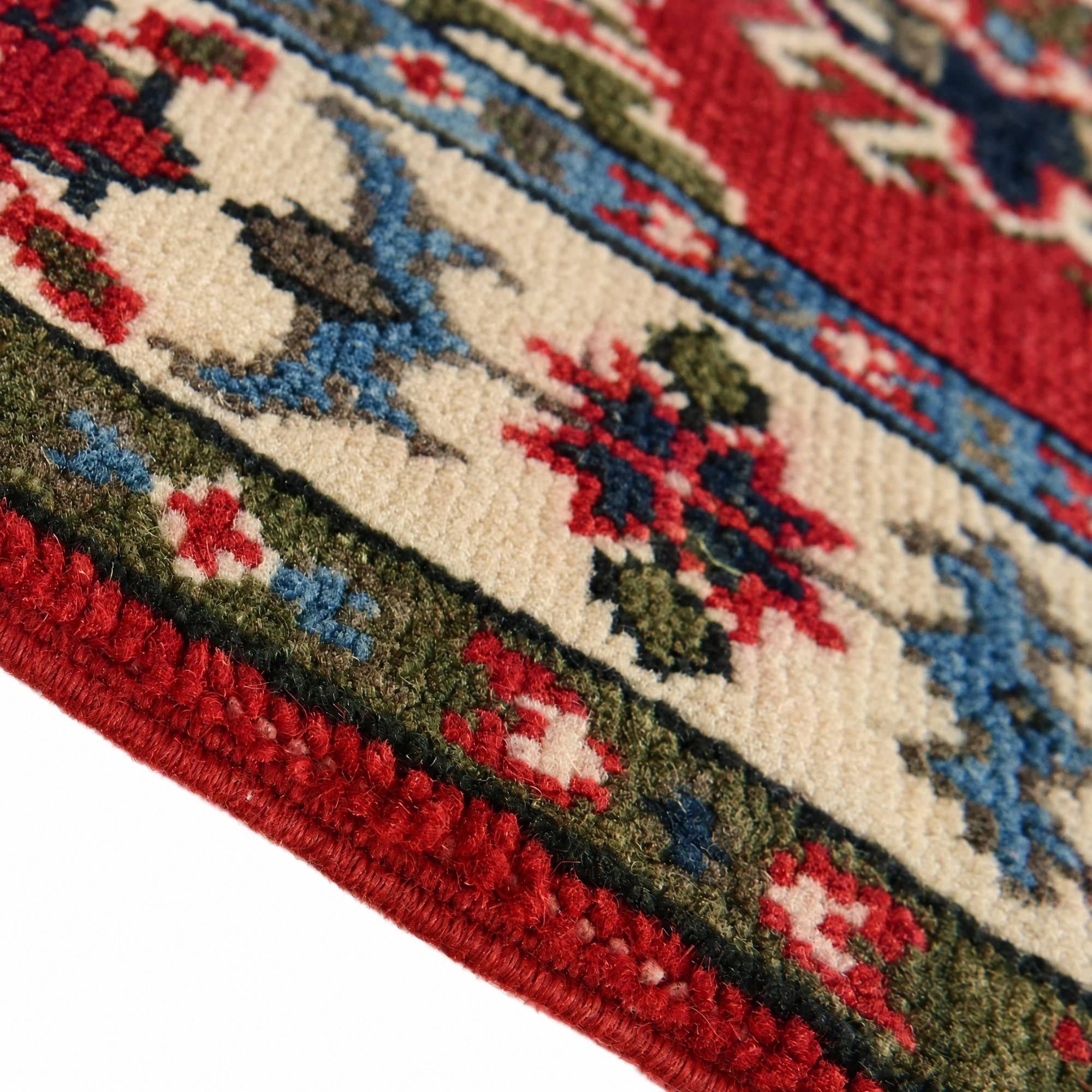 60cm x 95cm anudado a mano Kazak Alfombra