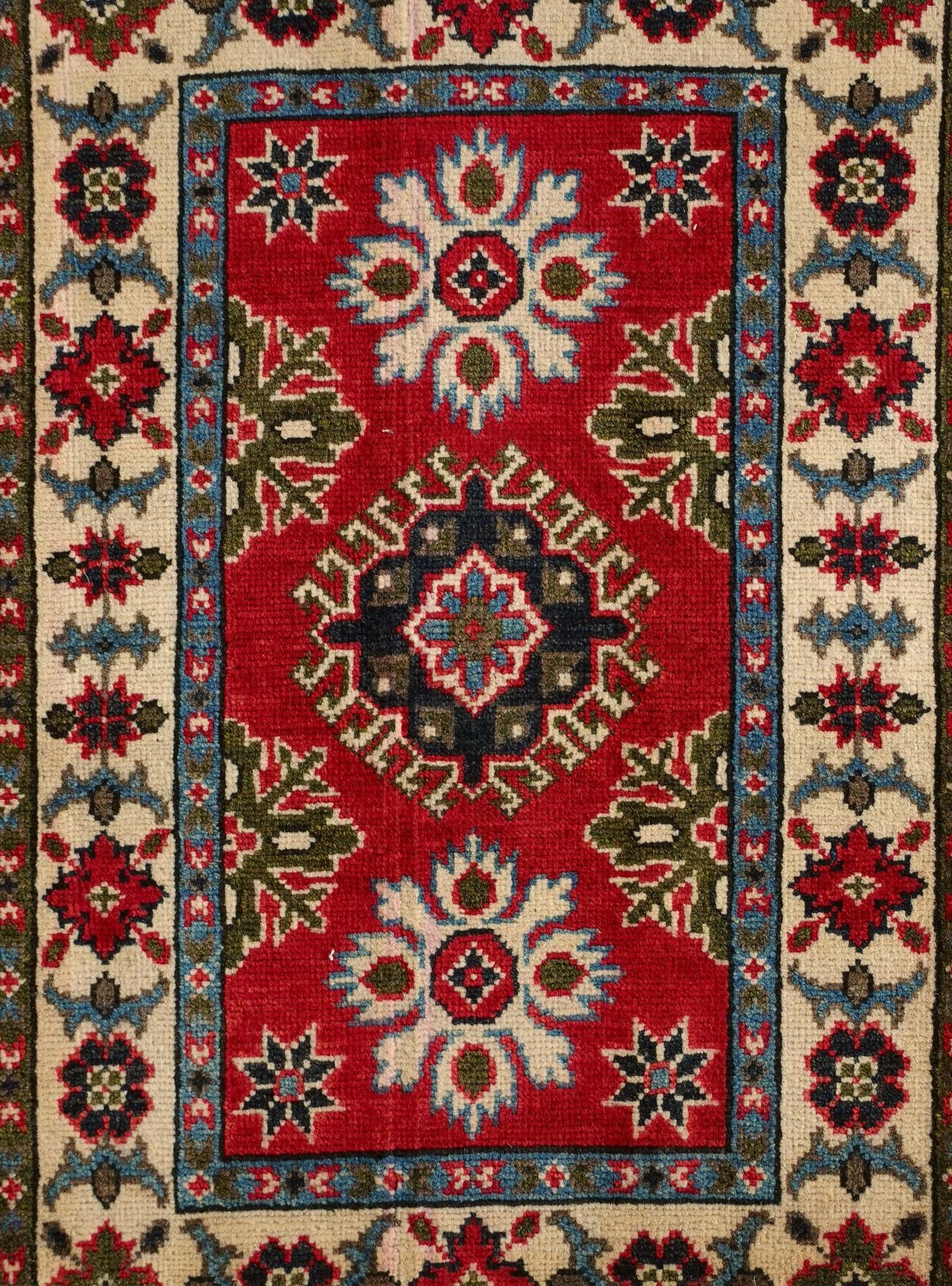 2' x 3' 1 Hand Knotted Kazak Rug