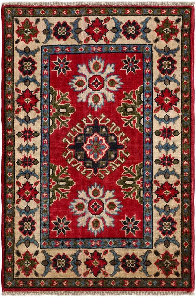 2' x 3' 1 Hand Knotted Kazak Rug