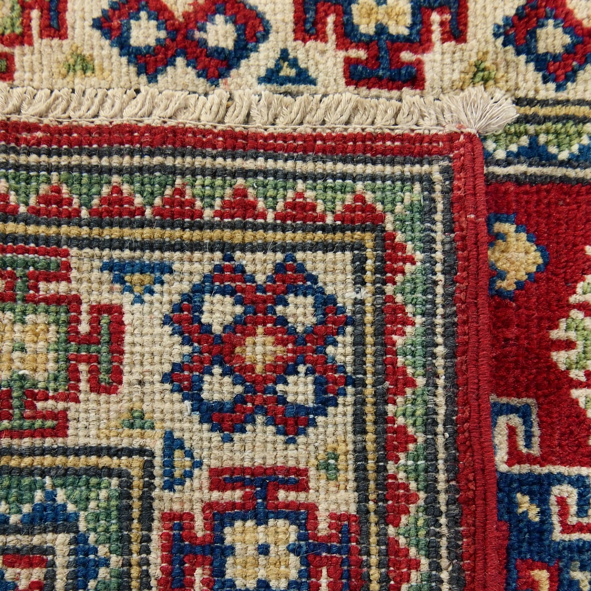 60cm x 90cm anudado a mano Kazak Alfombra