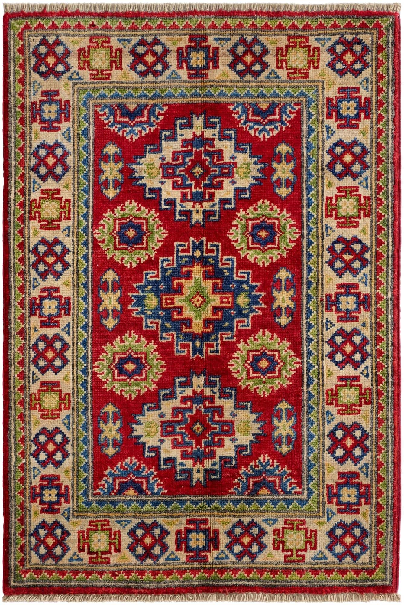 2' x 2' 11 Hand Knotted Kazak Rug