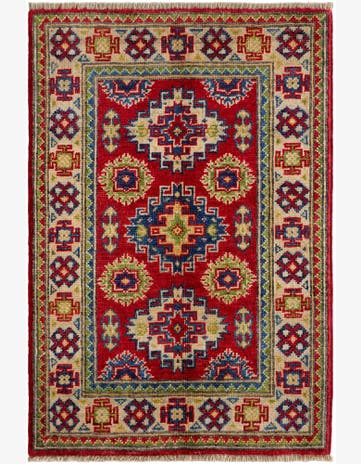 2' x 2' 11 Hand Knotted Kazak Rug