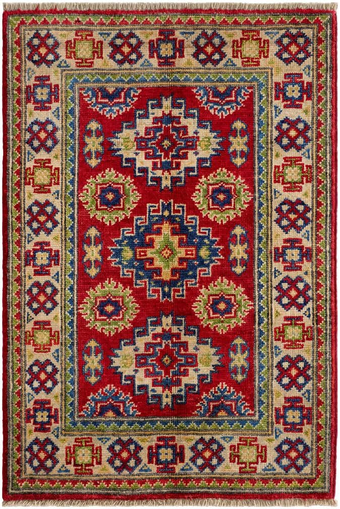 2' x 2' 11 Hand Knotted Kazak Rug