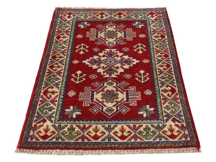 2' x 3' 1 Hand Knotted Kazak Rug