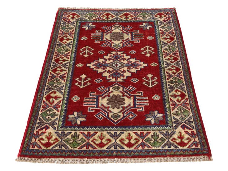 Detail image of 2' x 3' 1 Hand Knotted Kazak Rug