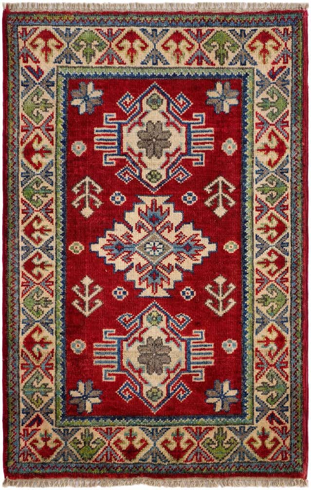 2' x 3' 1 Hand Knotted Kazak Rug