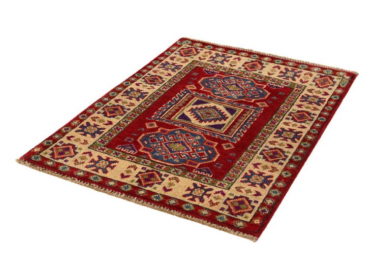 Detail image of 2' 1 x 2' 10 Hand Knotted Kazak Rug