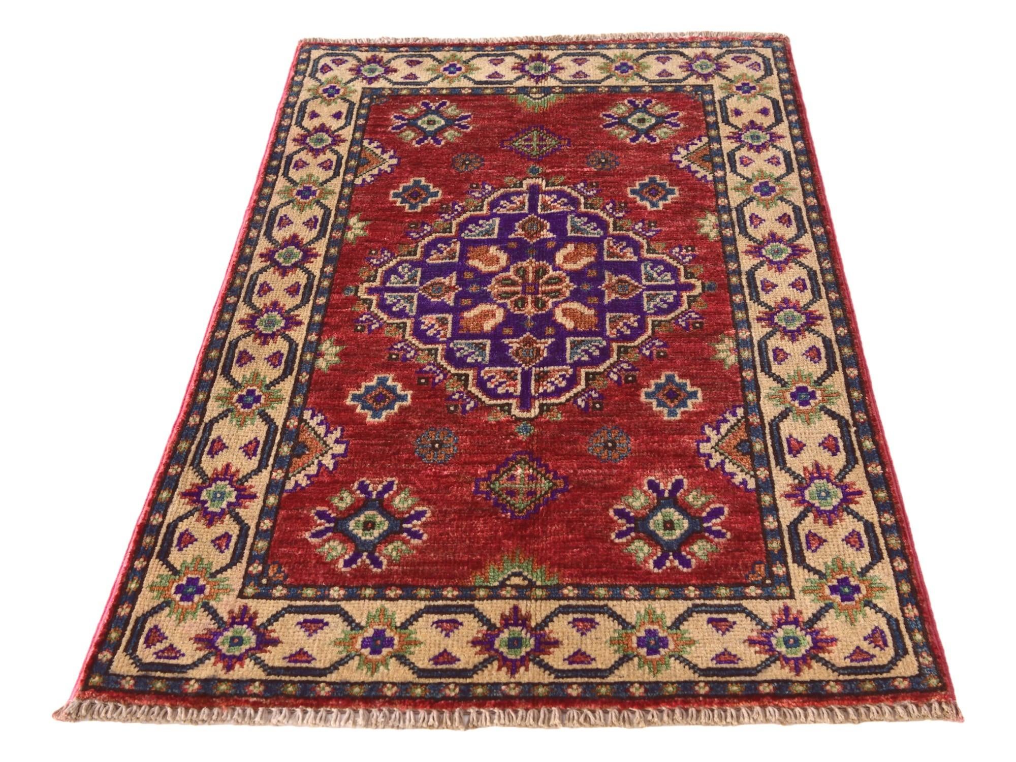 2' x 3' 2 Hand Knotted Kazak Rug