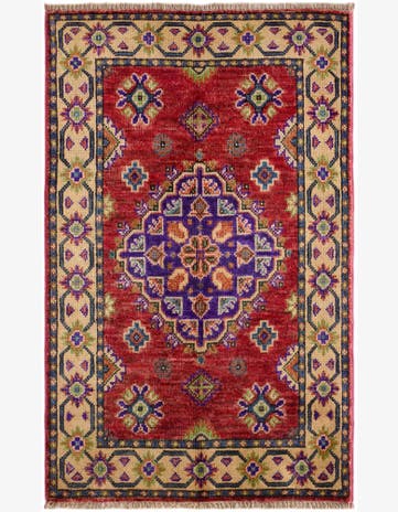 2' x 3' 2 Hand Knotted Kazak Rug