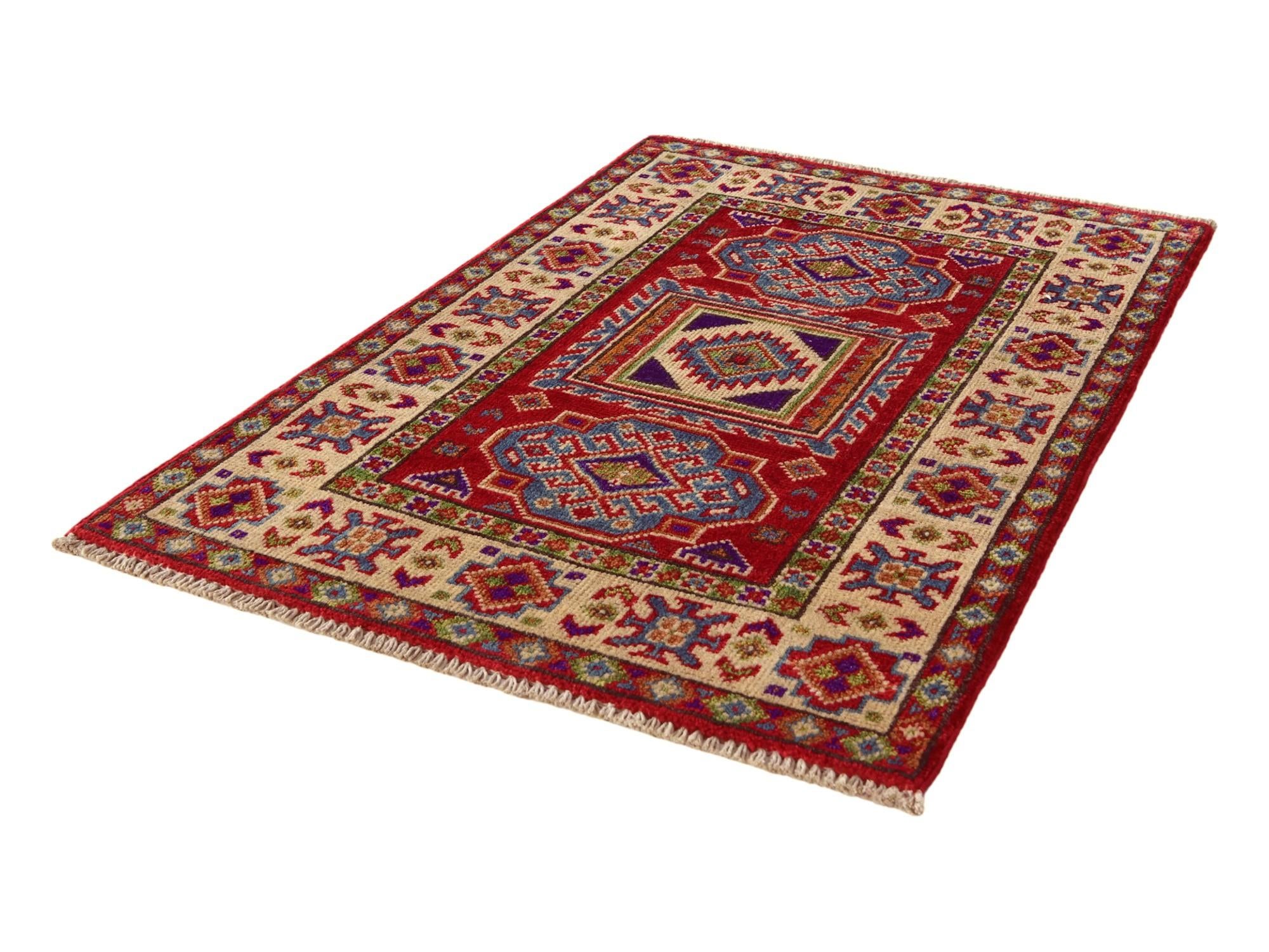 2' x 2' 11 Hand Knotted Kazak Rug