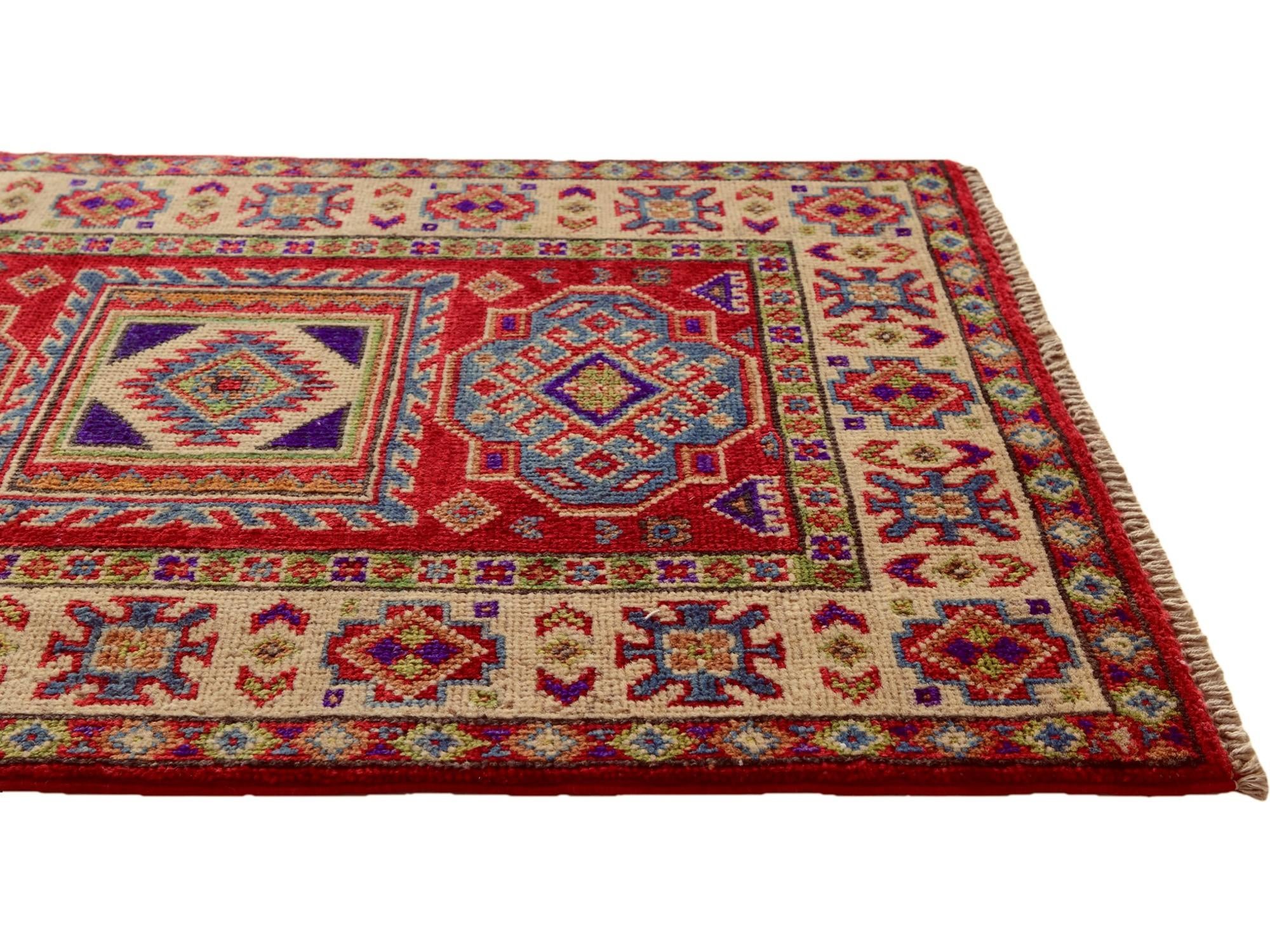 2' x 2' 11 Hand Knotted Kazak Rug