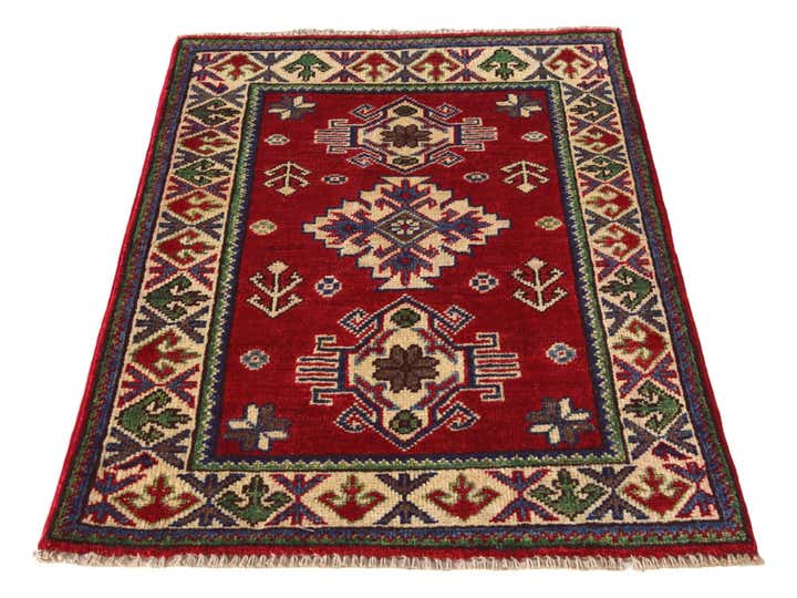 2' 1 x 2' 11 Hand Knotted Kazak Rug