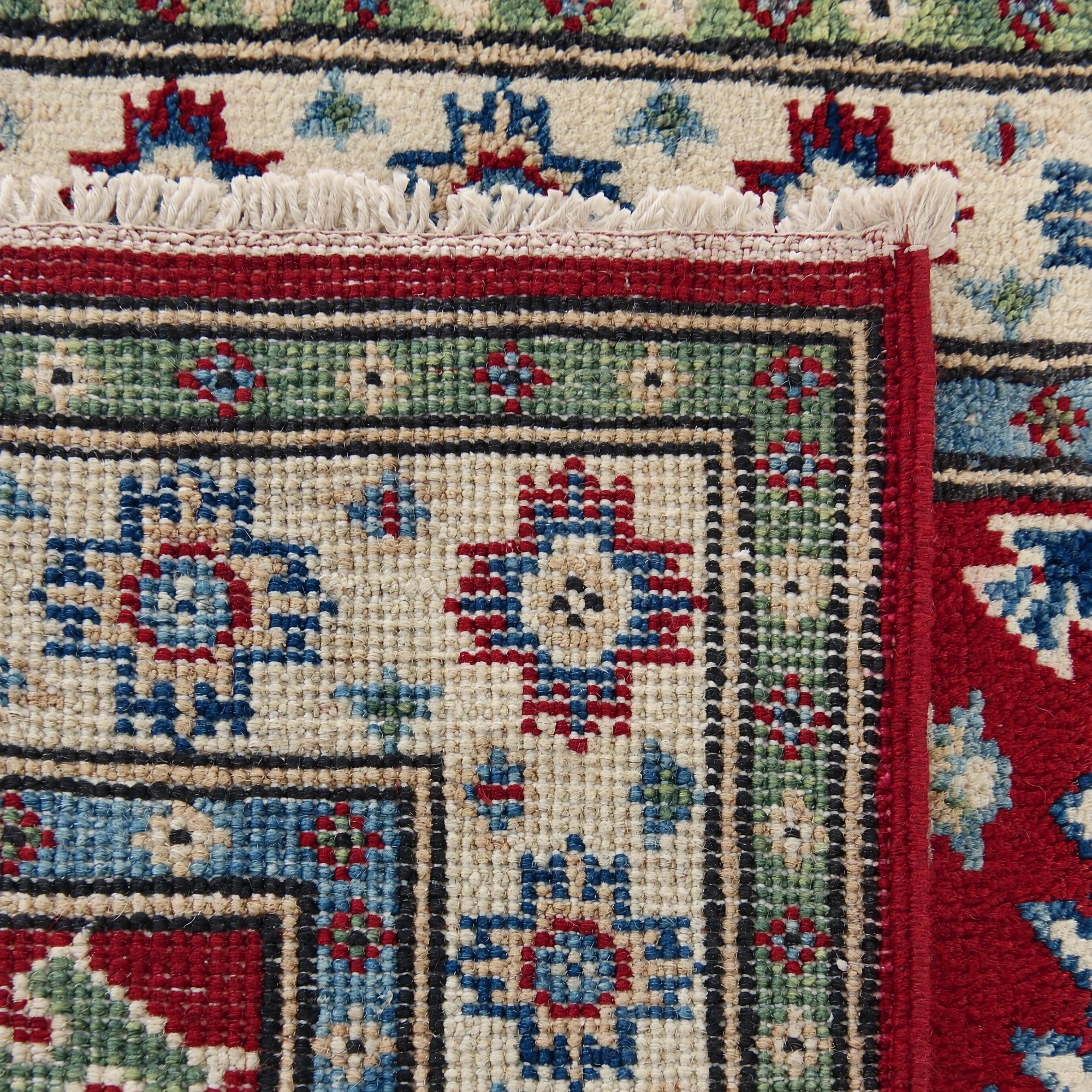 Detail image 12 of 12: 2' 1 x 2' 10 Hand Knotted Kazak Rug