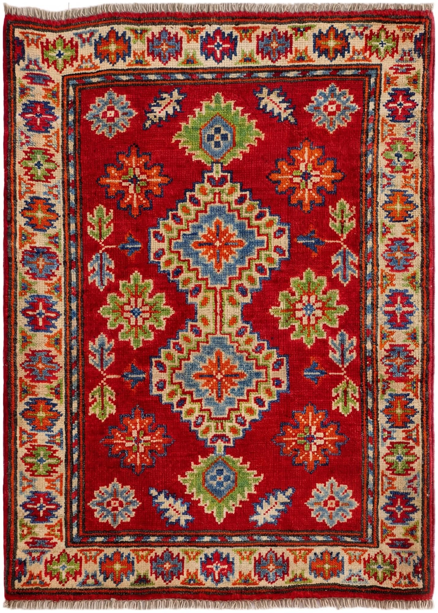 2' 3 x 3' Hand Knotted Kazak Rug