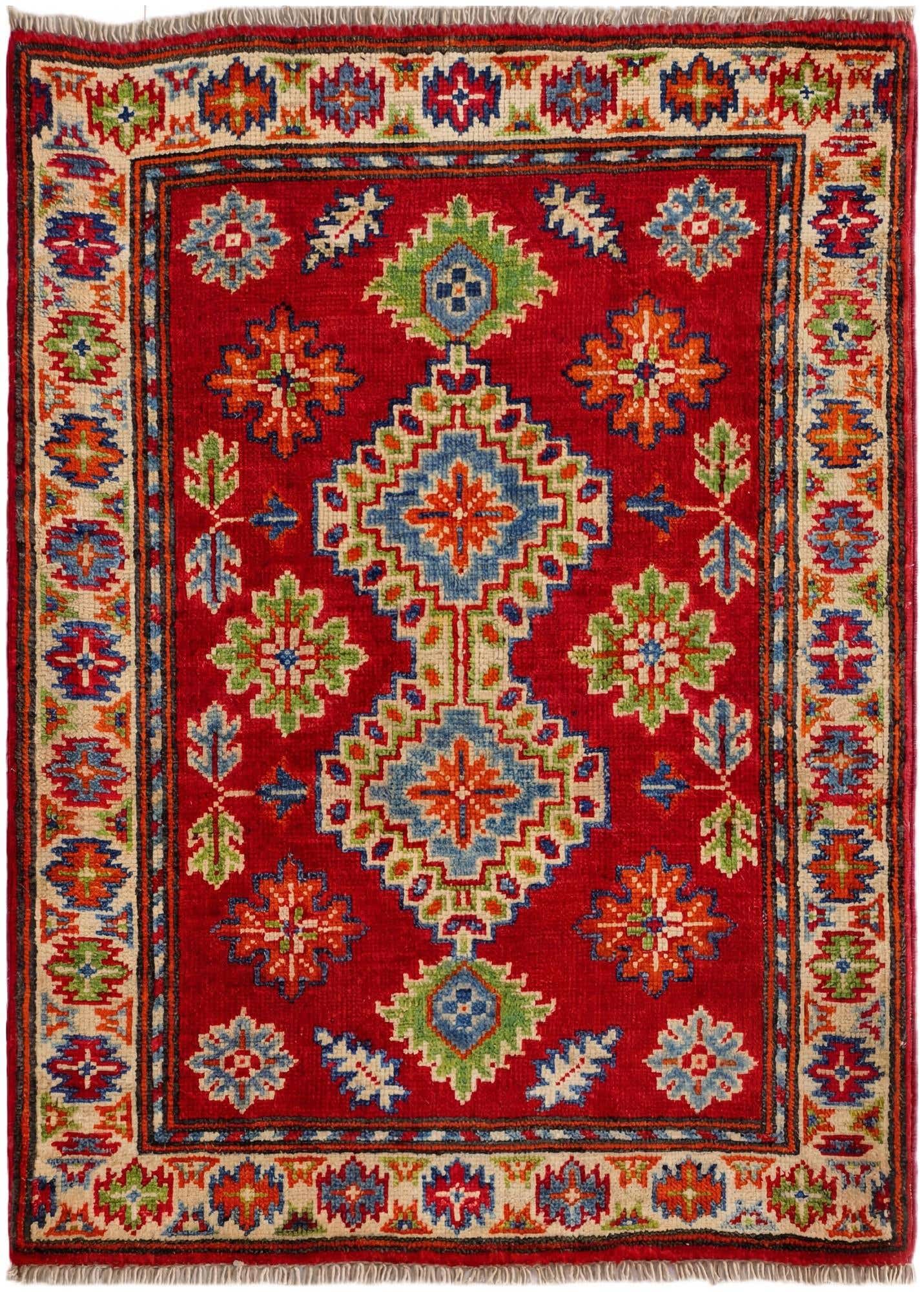 2' 3 x 3' Hand Knotted Kazak Rug