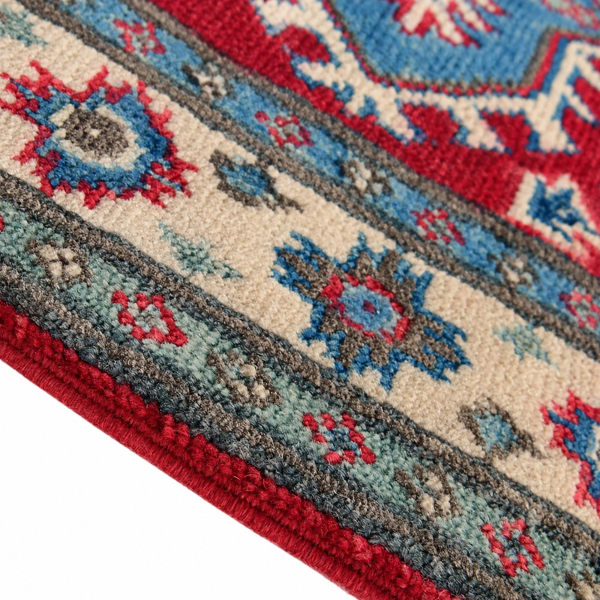 60cm x 90cm Hand Knotted Kazak Rug