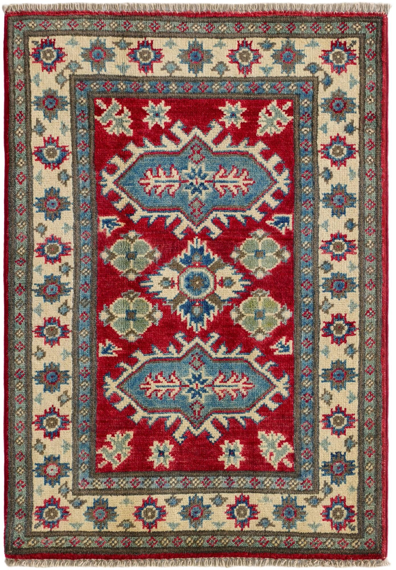 2' x 3' Hand Knotted Kazak Rug