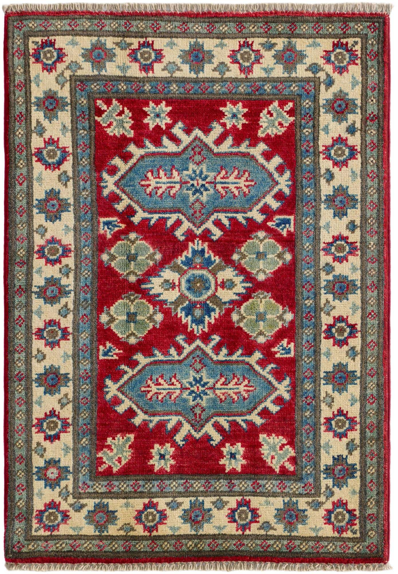 2' x 3' Hand Knotted Kazak Rug