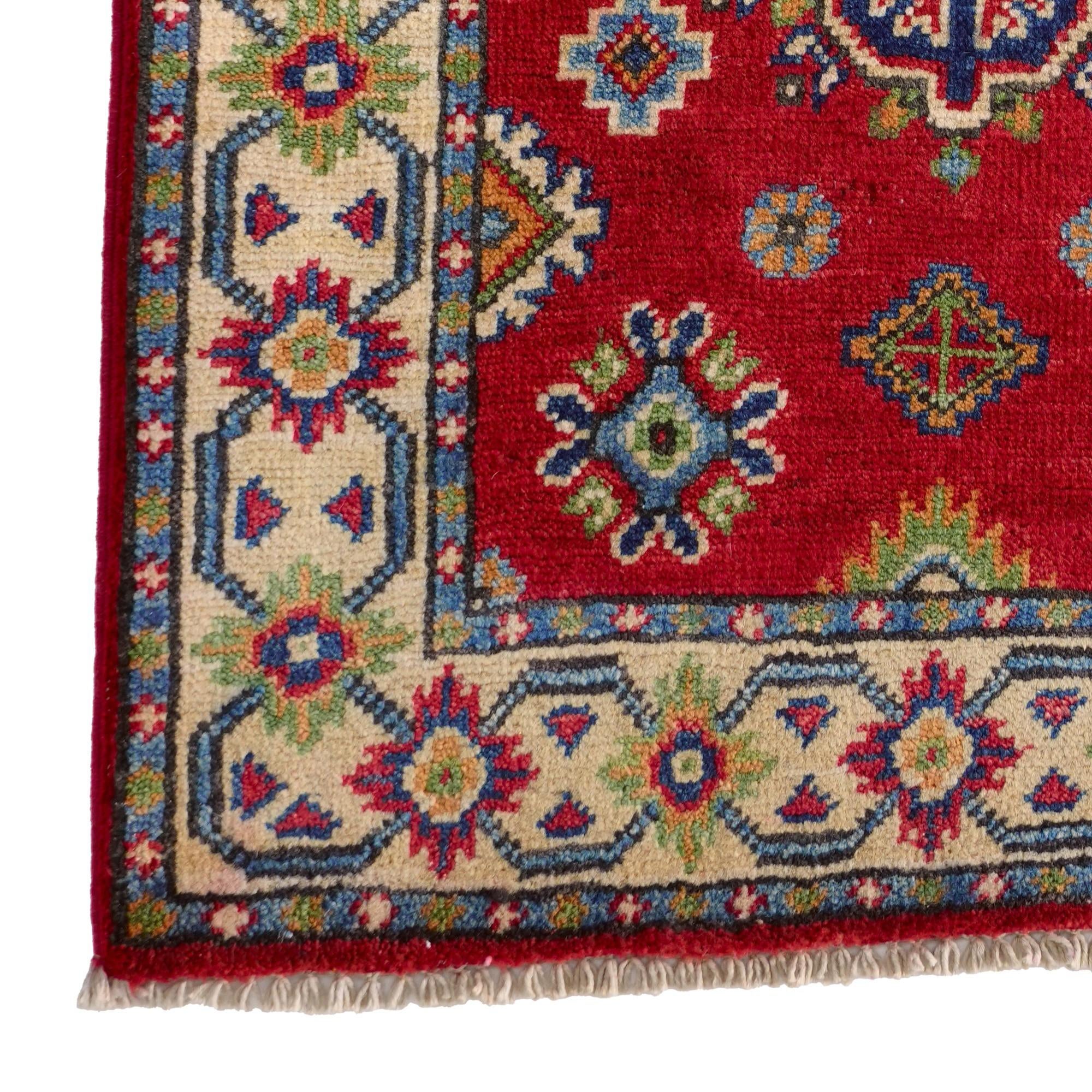 2' x 3' 1 Hand Knotted Kazak Rug
