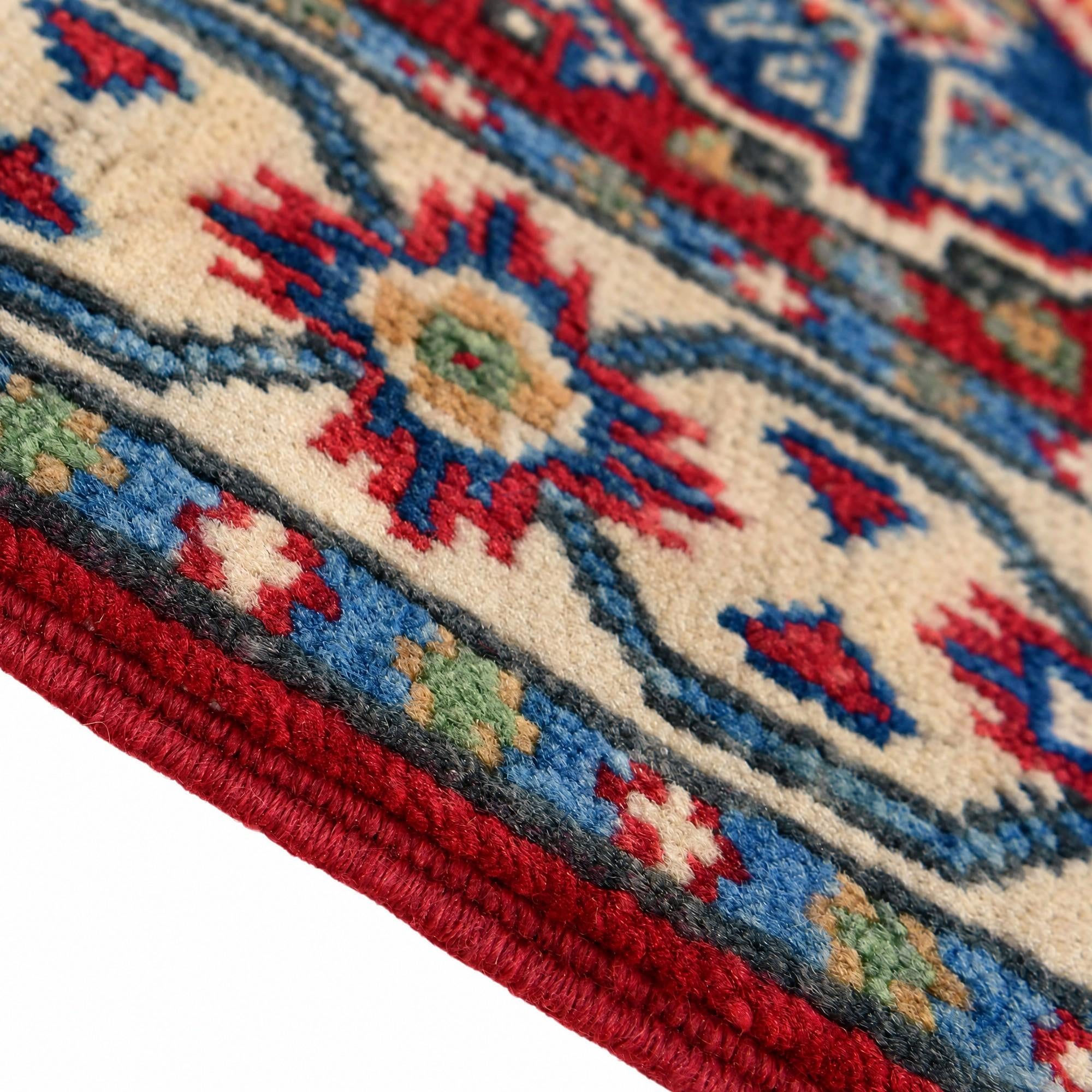 Detail image 8 of 12: 2' x 3' 1 Hand Knotted Kazak Rug