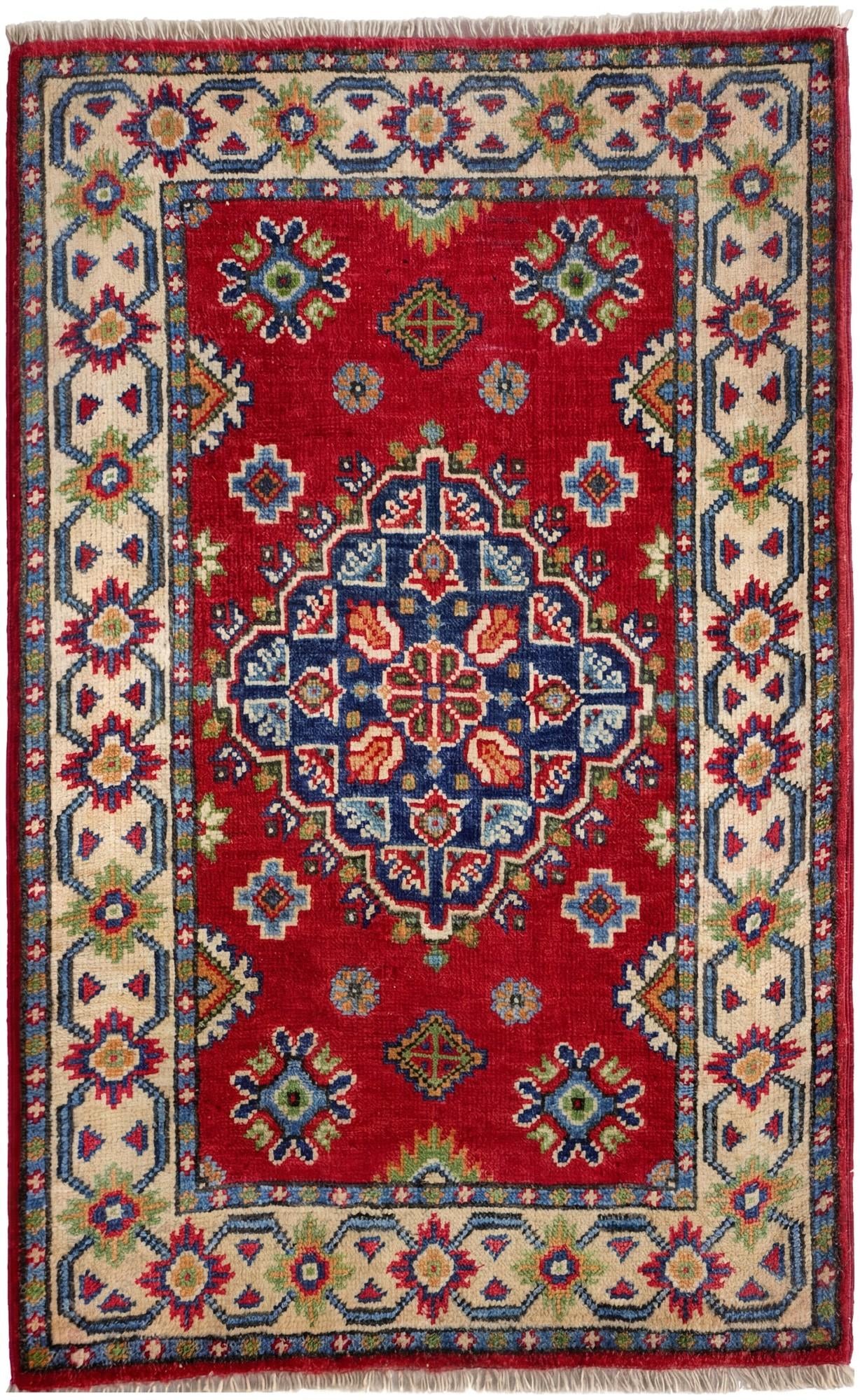 2' x 3' 1 Hand Knotted Kazak Rug