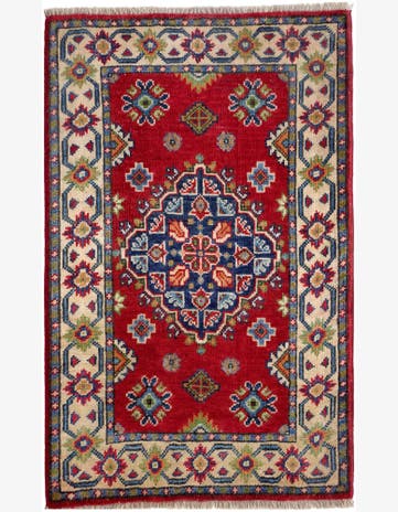 2' x 3' 1 Hand Knotted Kazak Rug