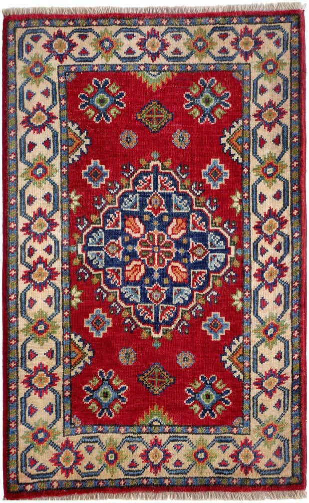 2' x 3' 1 Hand Knotted Kazak Rug