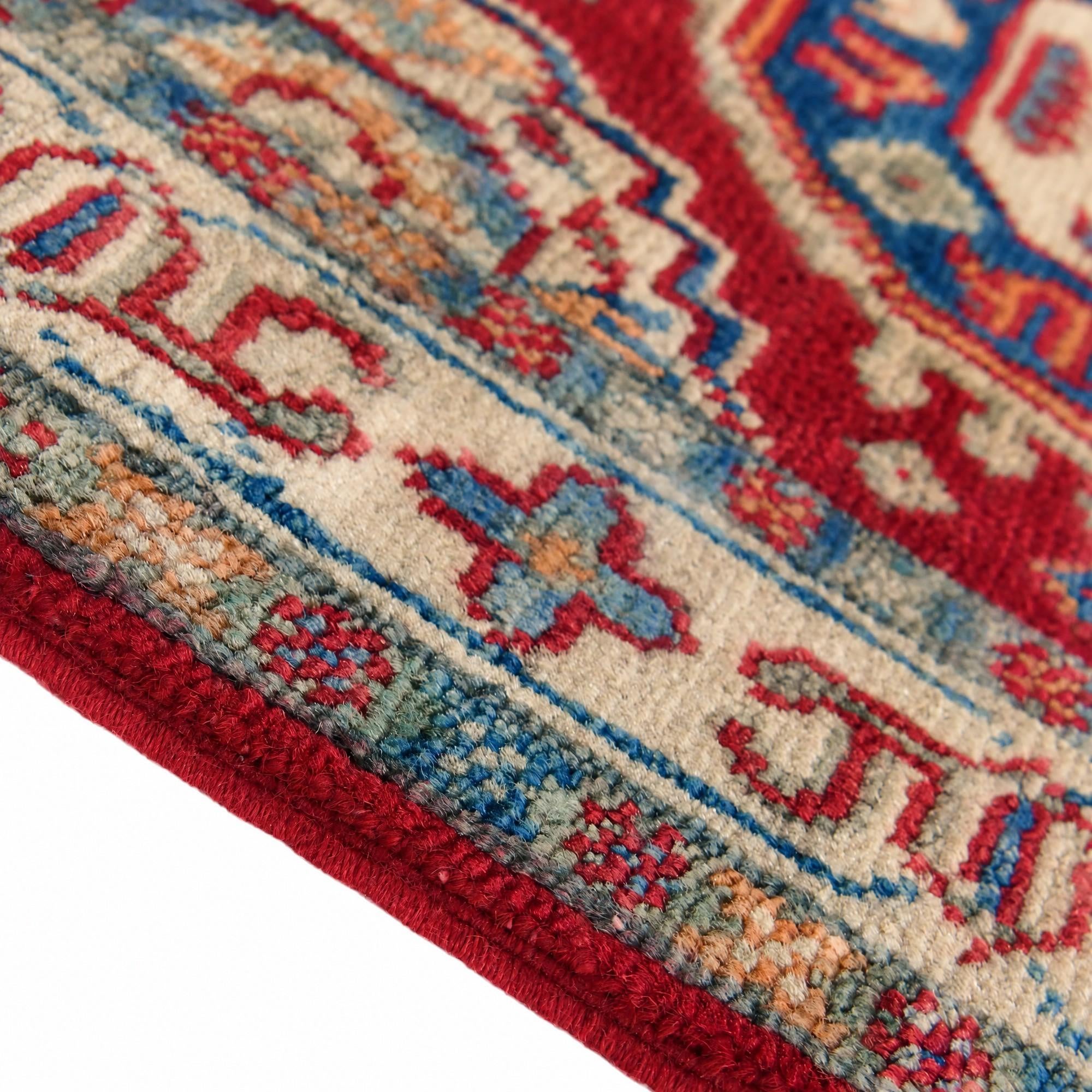 Detail image 8 of 12: 1' 11 x 3' Hand Knotted Kazak Rug