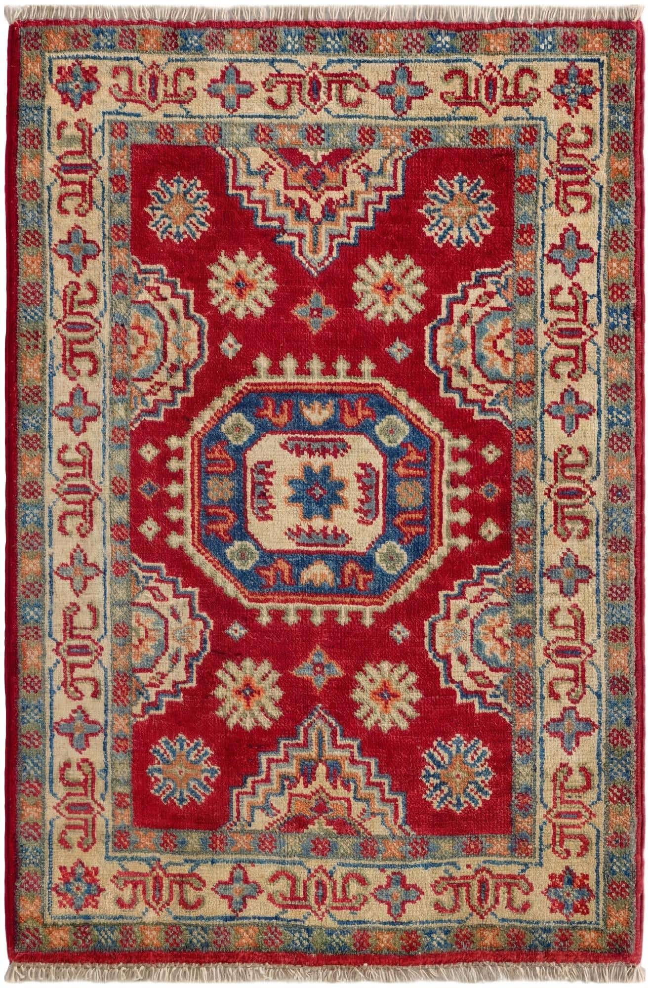 1' 11 x 3' Hand Knotted Kazak Rug