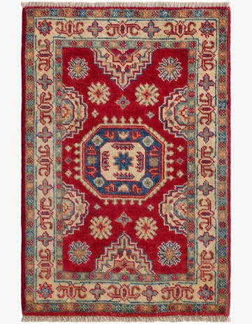 1' 11 x 3' Hand Knotted Kazak Rug
