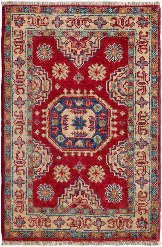 1' 11 x 3' Hand Knotted Kazak Rug