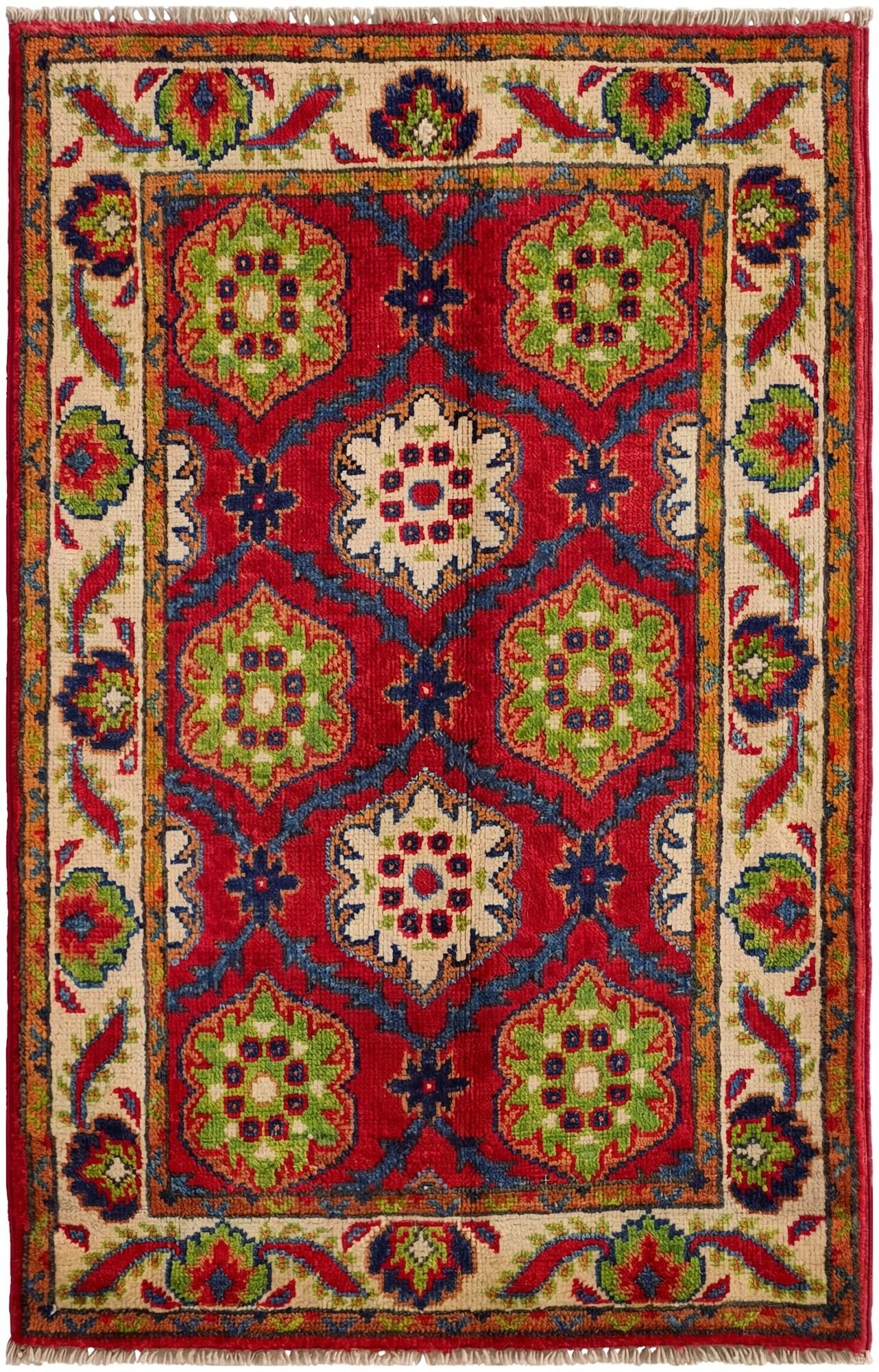 2' x 3' 2 Hand Knotted Kazak Rug