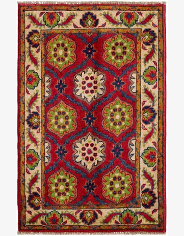 2' x 3' 2 Hand Knotted Kazak Rug